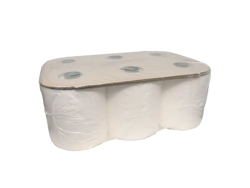 Euro Products Matic Plus handdoekrol met dop cellulose 2-laags 150 meter wit